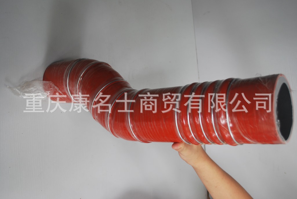 空调硅胶管KMRG-317++500-红岩金刚红岩金刚胶管1300-131314-内径100X大口径钢丝胶管,红色钢丝9凸缘8Z字内径100XL600XL600XH170XH200-5