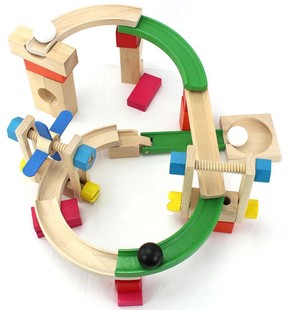 婴幼儿教具-儿童益智玩具过山车转盘轨道拼装