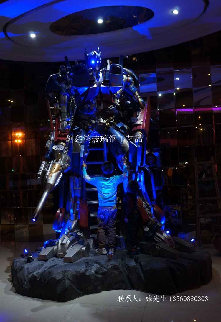 大型变形金刚 玻璃钢擎天柱 机器人 雕塑工艺品制作