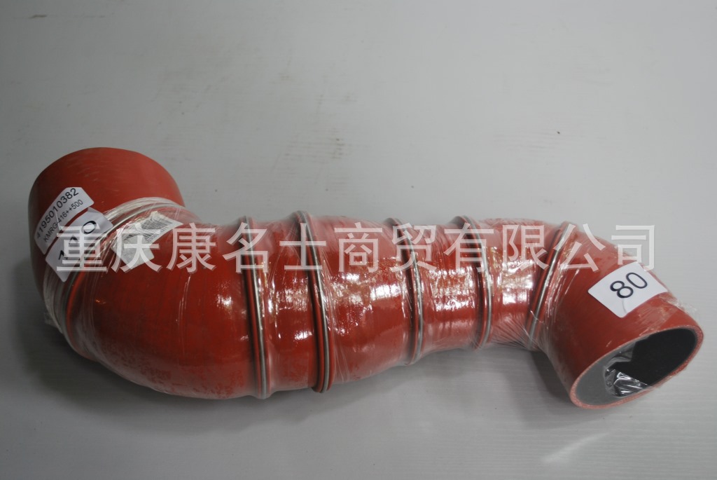 柴油胶管KMRG-416++500-变径胶管4195010382-内径80变110X挤压硅胶管,红色钢丝6凸缘6Z字内径80变110XL460XL350XH430XH450-3