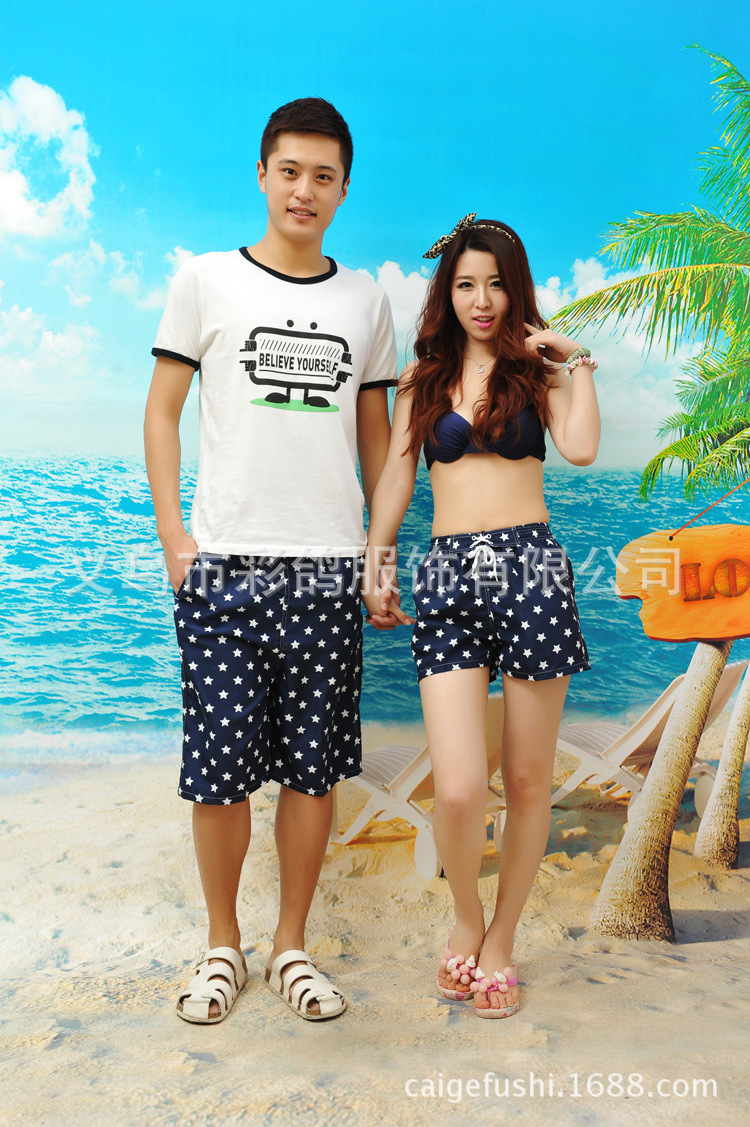2014新款<em>男女</em>沙滩裤 <em>短裤</em> 情侣韩版 <em>义乌</em>沙滩裤