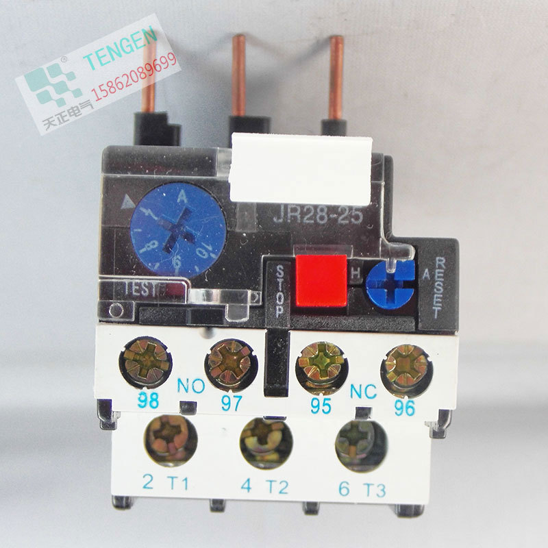 天正热继电器jr28-25/z过载断相保护可与cjx2接触器直插组合安装