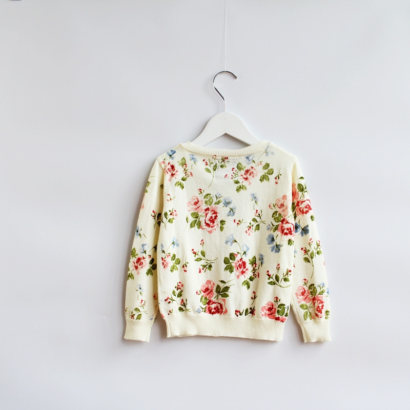 童毛衣-<em>女童</em> 印花针织<em>开衫</em> 纯<em>棉线</em>衫 外贸童装