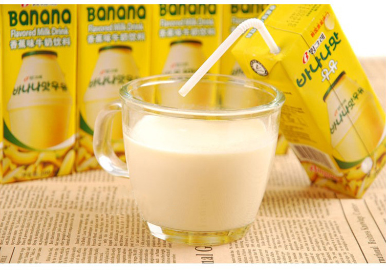 韩国进口 binggrae宾格瑞香蕉牛奶饮料 200ml*24盒