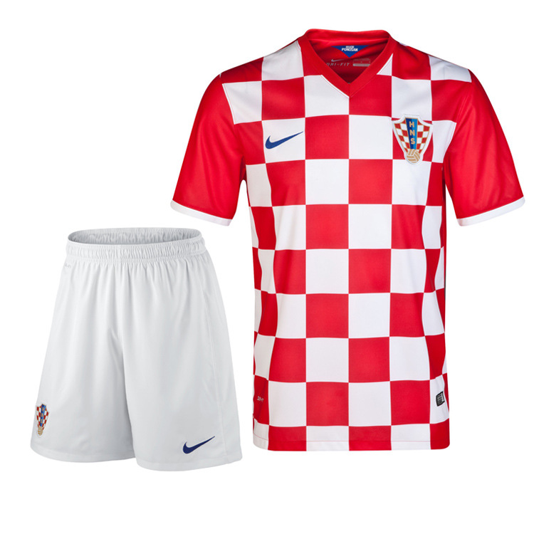 2014新款世界杯克罗地亚队短袖足球服男比赛