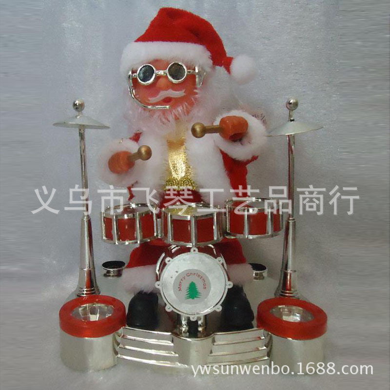厂家直销 供应圣诞老人舞台打鼓\/电子琴\/撒克斯