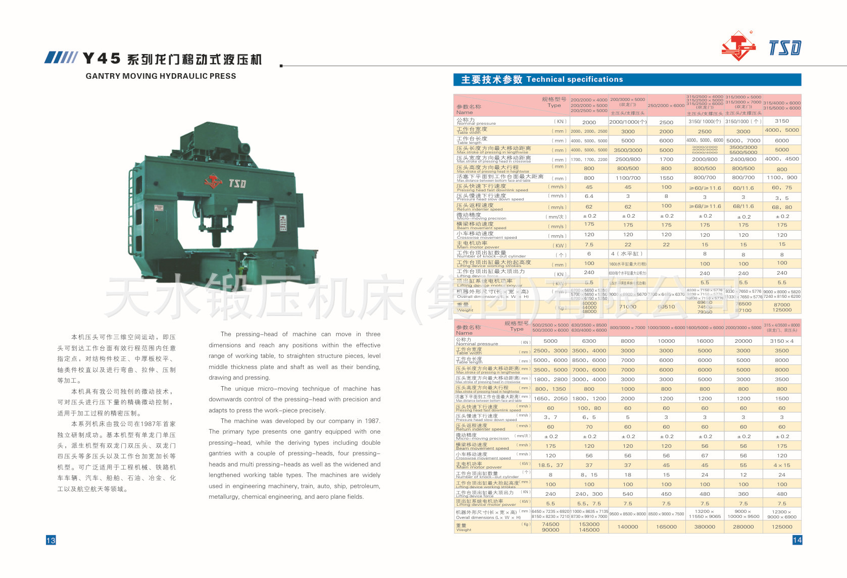 移动式龙门液压机