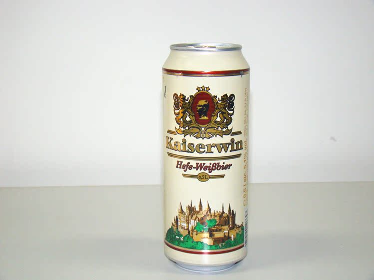 德国原装进口白啤酒 德国凯萨白啤酒kaiserwin 500ml白啤 1*24罐