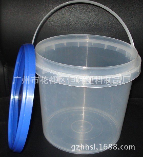 5L clear with blue lid