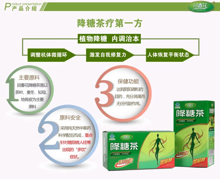 回春花降糖茶作用纯天然中草药