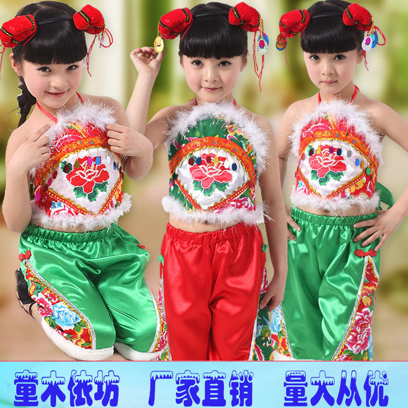 儿童演出服 幼儿园表演服中国风庆典服装少数