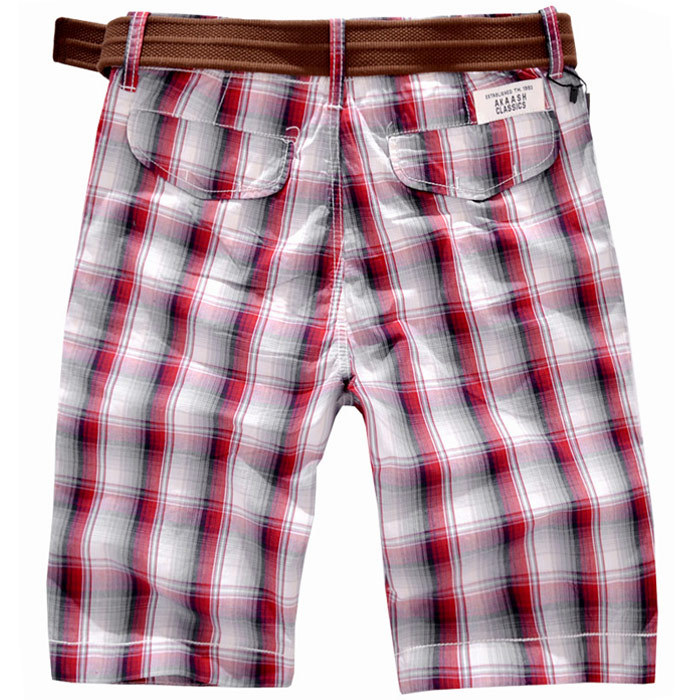 AKAASH 2014男装夏季<em>格子五分裤男士短裤</em>休