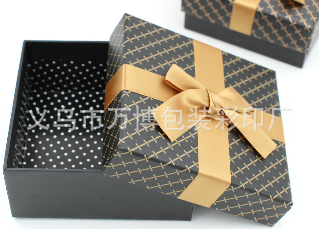 韩国高档正方形黑色礼品盒 (6)