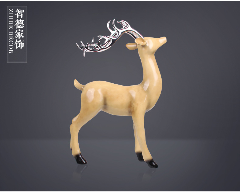 【鹿摆件家居饰品树脂工艺品摆件软装工厂实体
