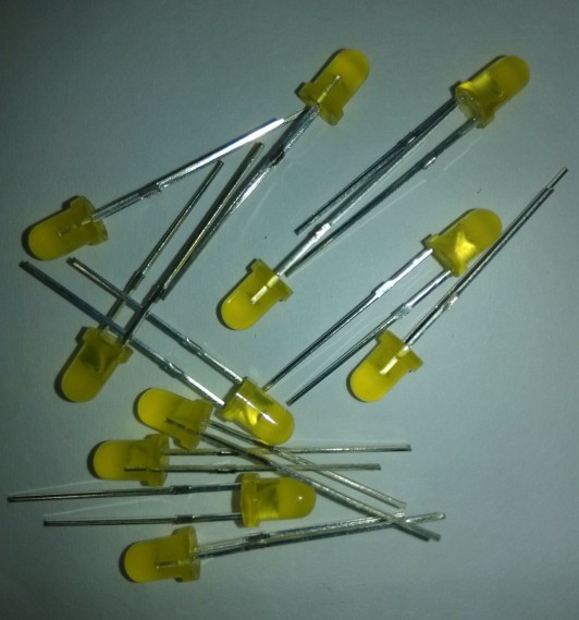 超亮 LED 发光管 3MM 橙发 橙色 二极管 F3 圆