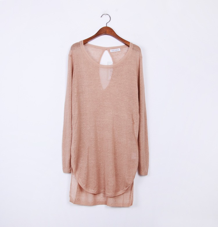 批发采购女式针织衫-外贸新款亚麻棉麻套头衫