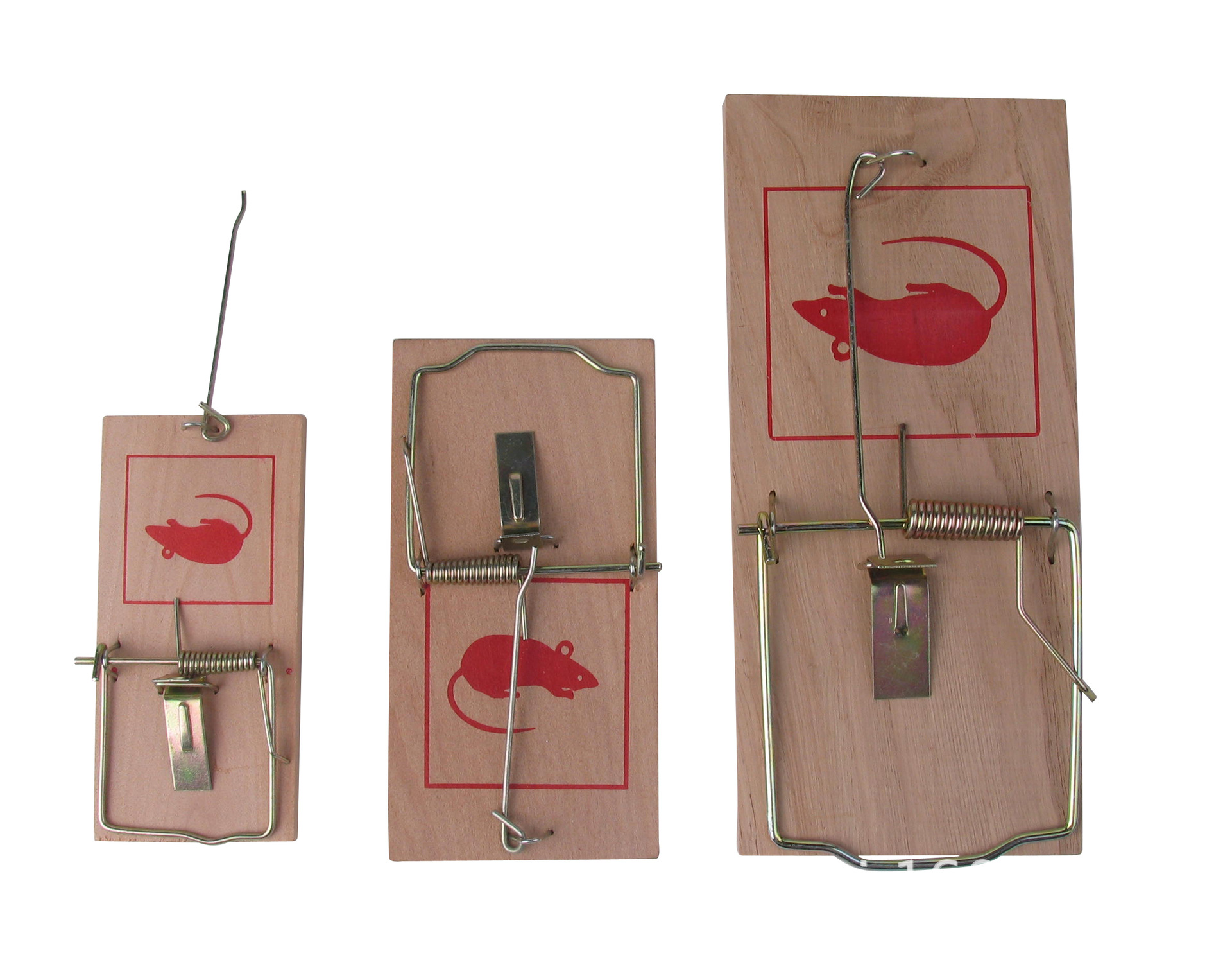 Wooden mouse traps (large, medium and small sizes)