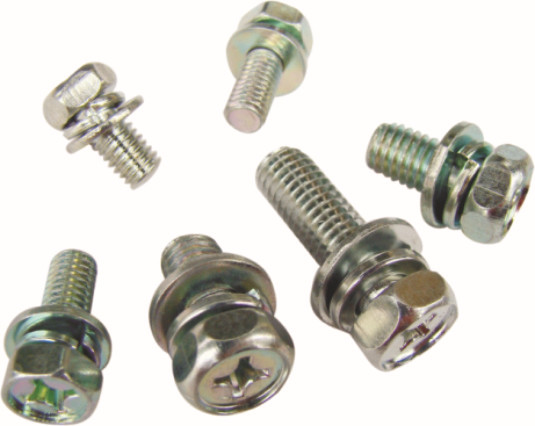 环保十字槽外六角螺钉、弹垫和平垫圈组合件