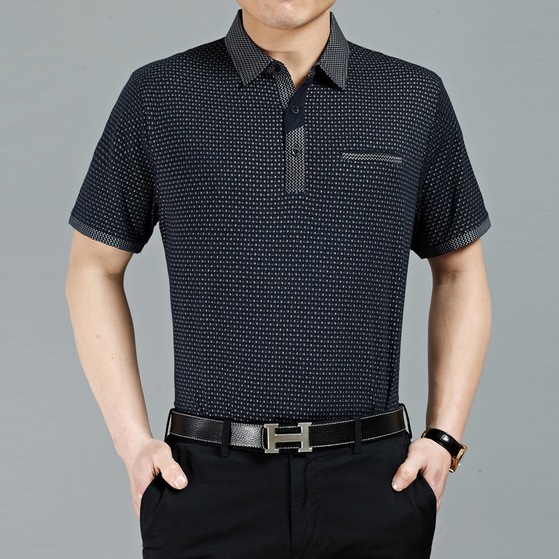 【男士T恤】一件代发 男式短袖翻领T恤 品牌男