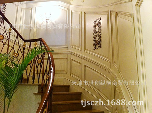 护墙板-天津定做欧式美式实木复合护墙板 饰面