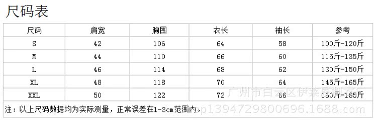 男士衛衣尺碼(1)