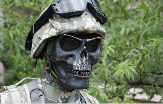 【野战 面罩 骷髅头面具 丧尸2代全脸防护恐怖面具户外用品批发】价格,厂家,图片,防护面罩、面具、呼吸器,义乌市简邦电子商务商行-马可波罗网
