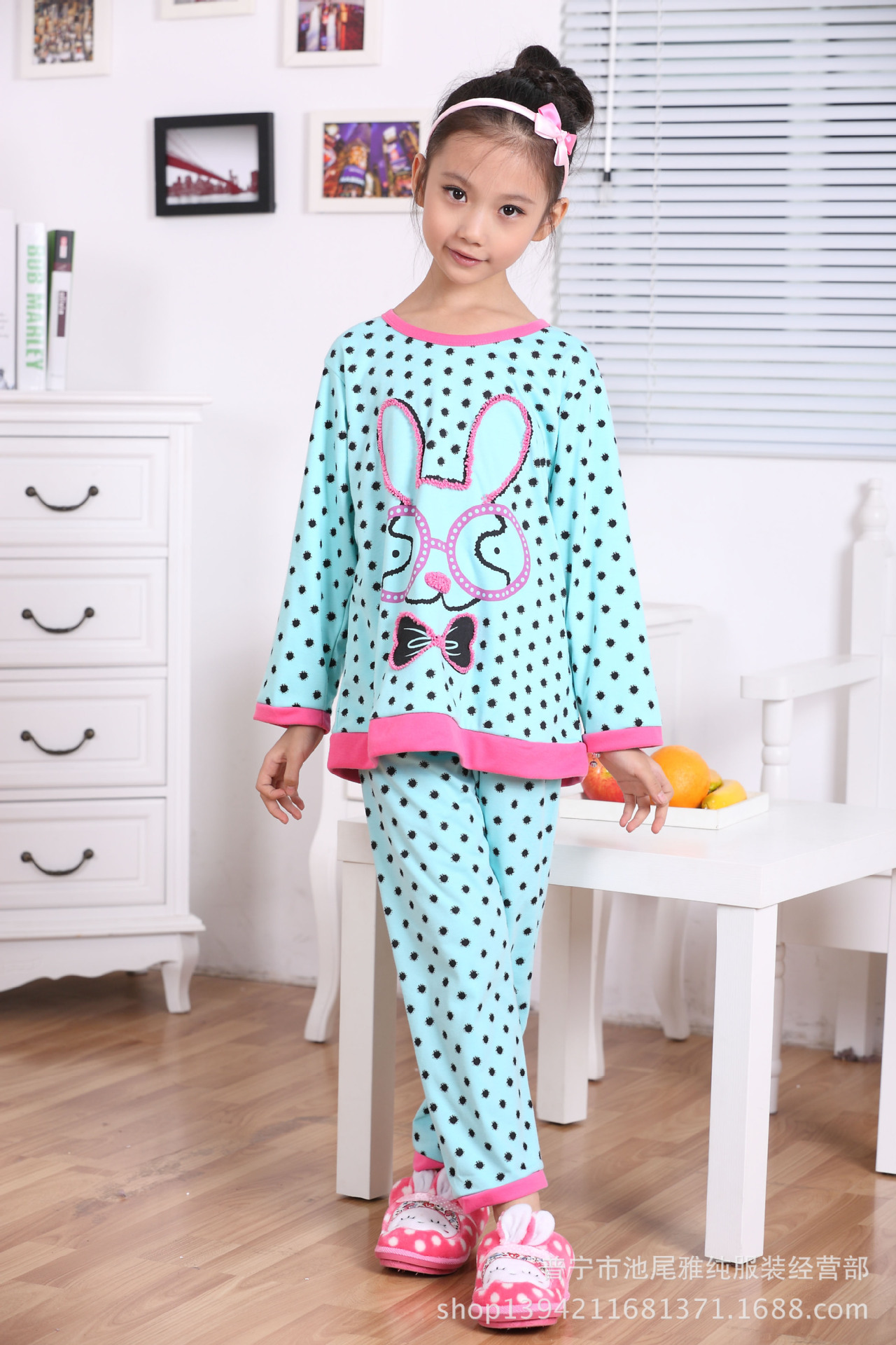 童家居服-2014<em>春</em>夏季 纯棉<em>儿童睡衣女童</em> 吊带