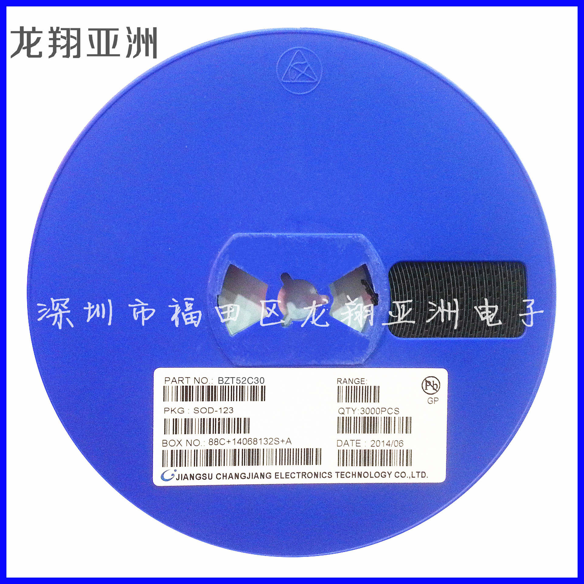 BZT52C30,丝印WQ,贴片稳压二极管SOD-123(1206),30V,品质保证！