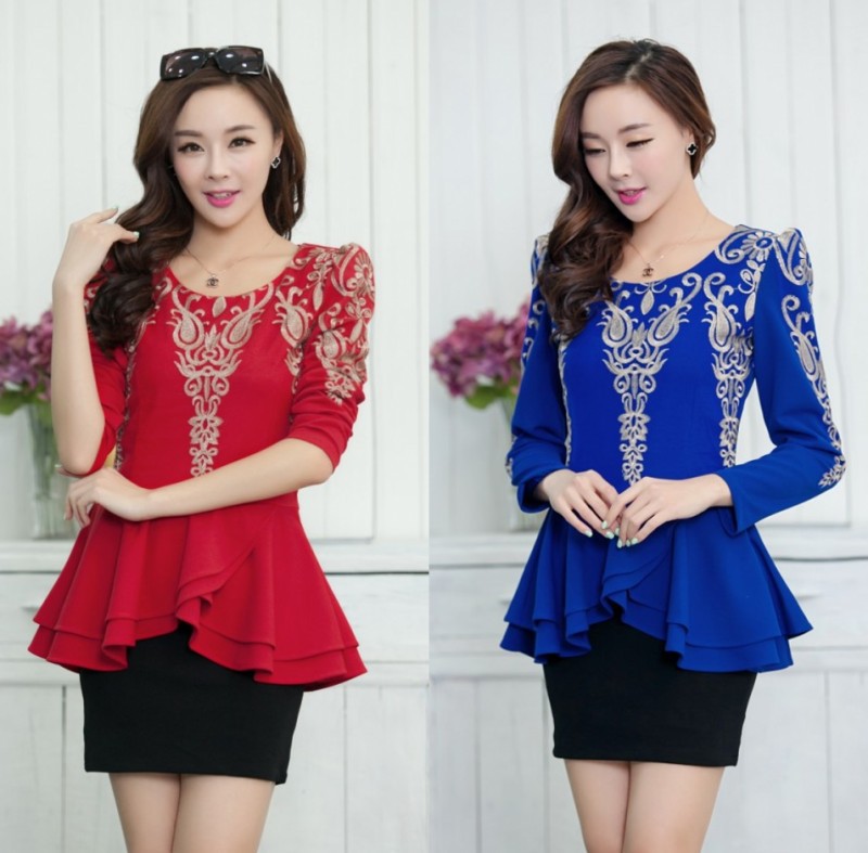 2014<em>春季女装</em>新款时尚气质女装大码显瘦修身