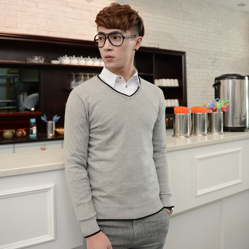 2014春季新款男装 男士潮流针织衫