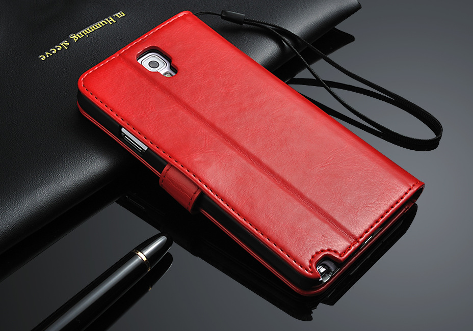 【新款热销 三星N7506皮套 note 3 neo钱包款】