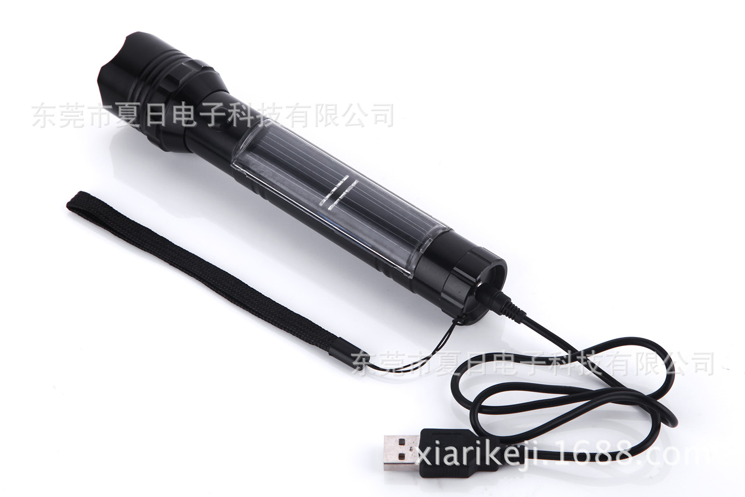 太阳能强光手电筒