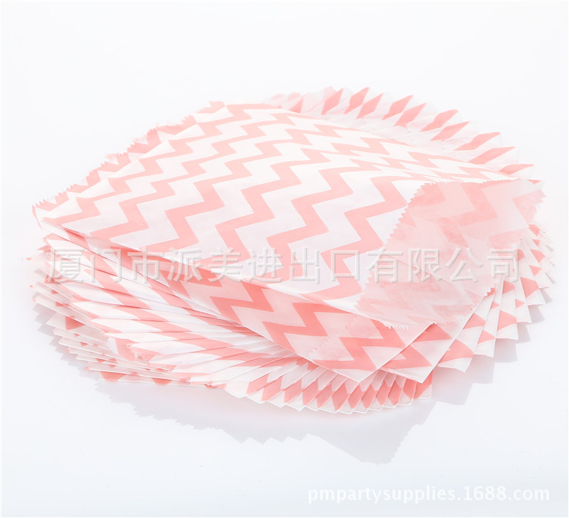 light pink chevron paper bags