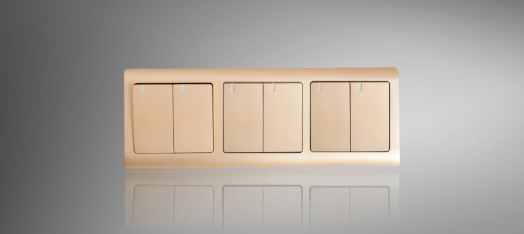 其他开关-彩虹酒店系列产品 三位六开单控组合