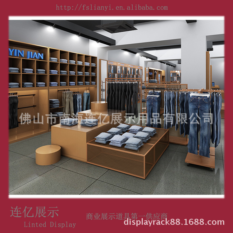 店铺产品促销展示台 服装专卖店促销展台 服装促销陈列台