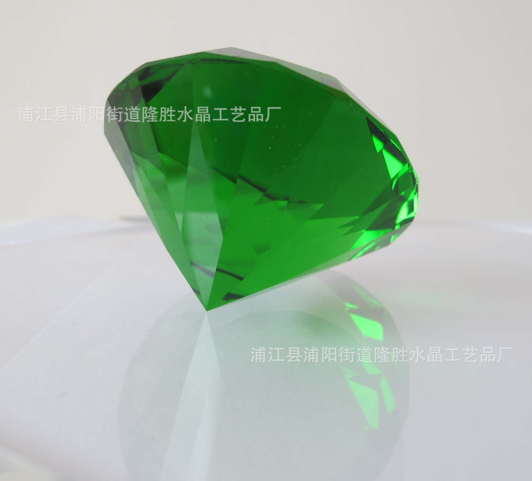5cm绿色 少面钻石 水晶机磨钻石 厂家直销批发 钻石配件
