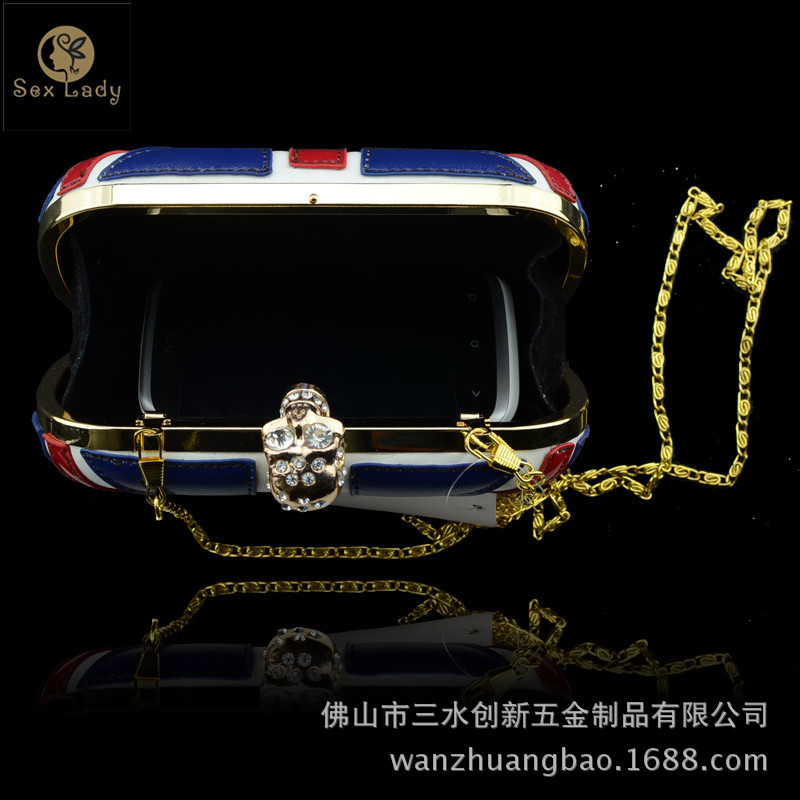 骷髅头米字旗手拿包2