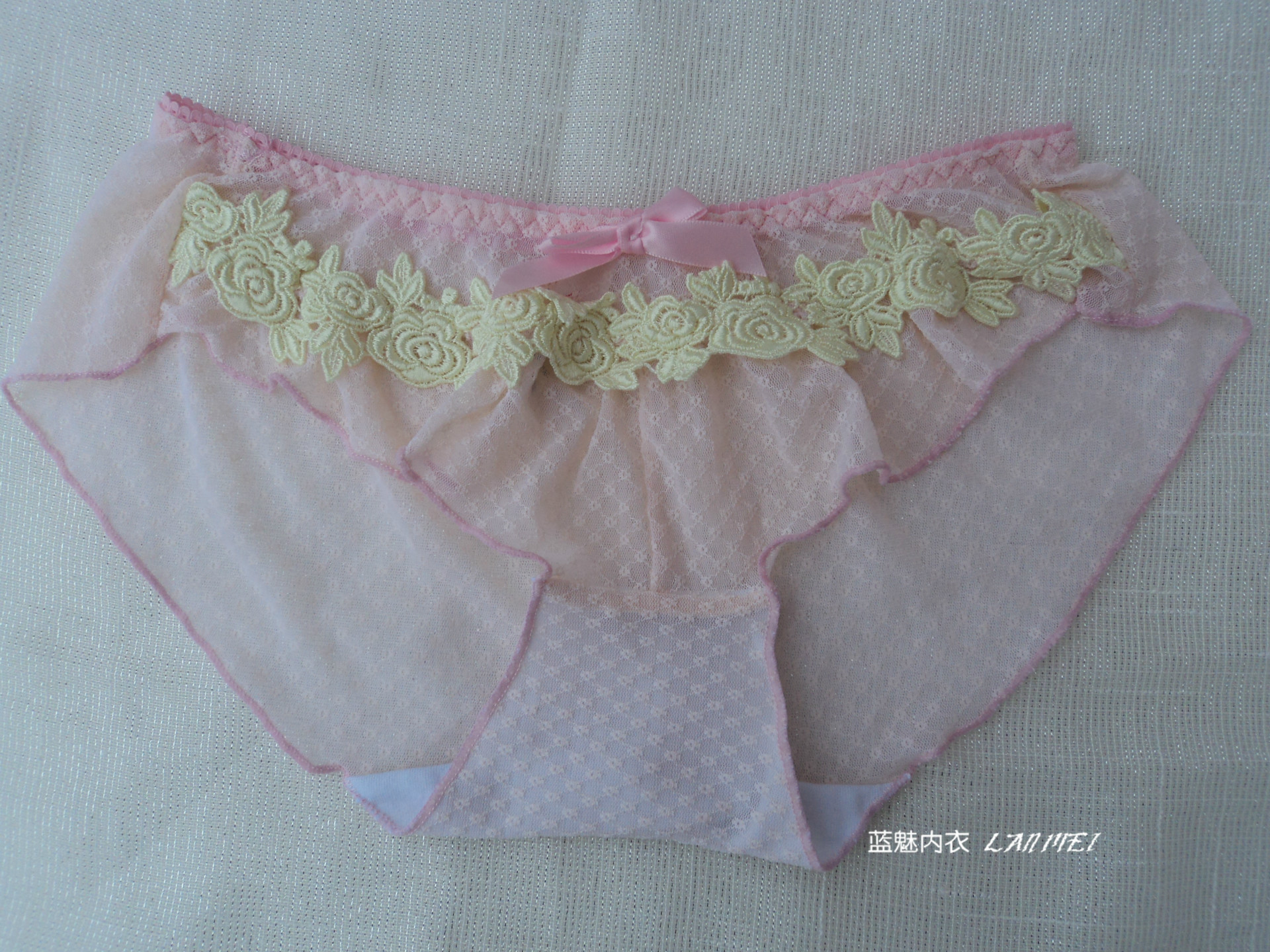 特价清仓 日贸原单 全性感蕾丝 舒适透气<em>粉红</em>少