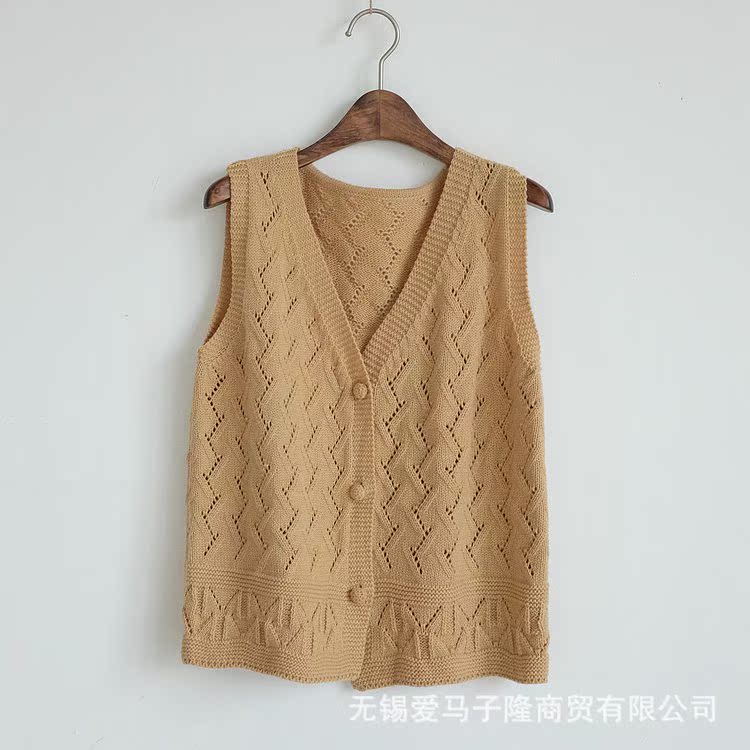 季新品批发 日式森系手工扣子<em>女式针织开衫</em>马