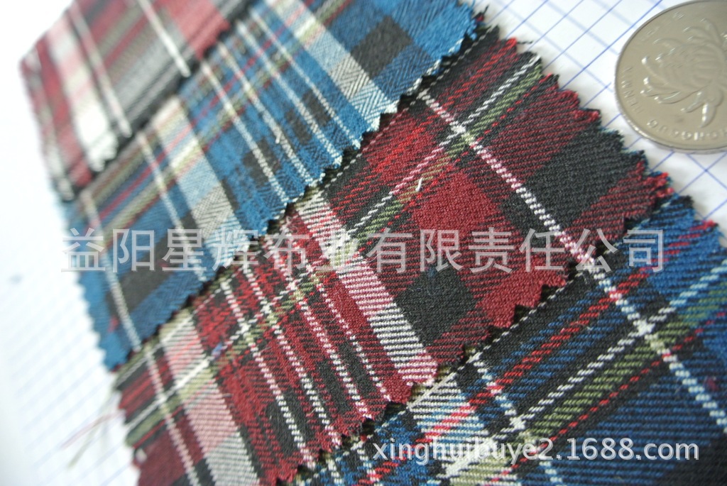 色织格子布童装女装抱枕靠枕服装面料,K81