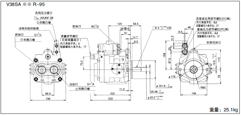 v38a1rx-95日本进口daikin液压油泵 注塑机daikin液压油泵配件