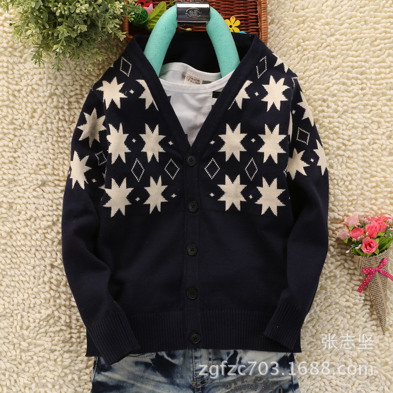 童毛衣-2014童装毛衣~韩版<em>男童纯色</em>全棉<em>针织</em>