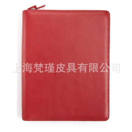 Classic-Zippered-Padfolio-Red-