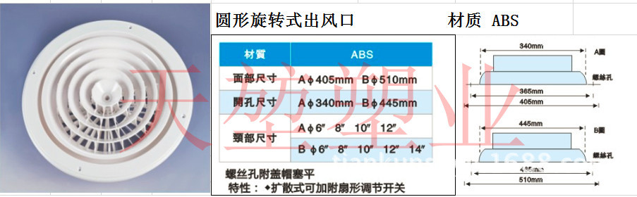 ABS散流器