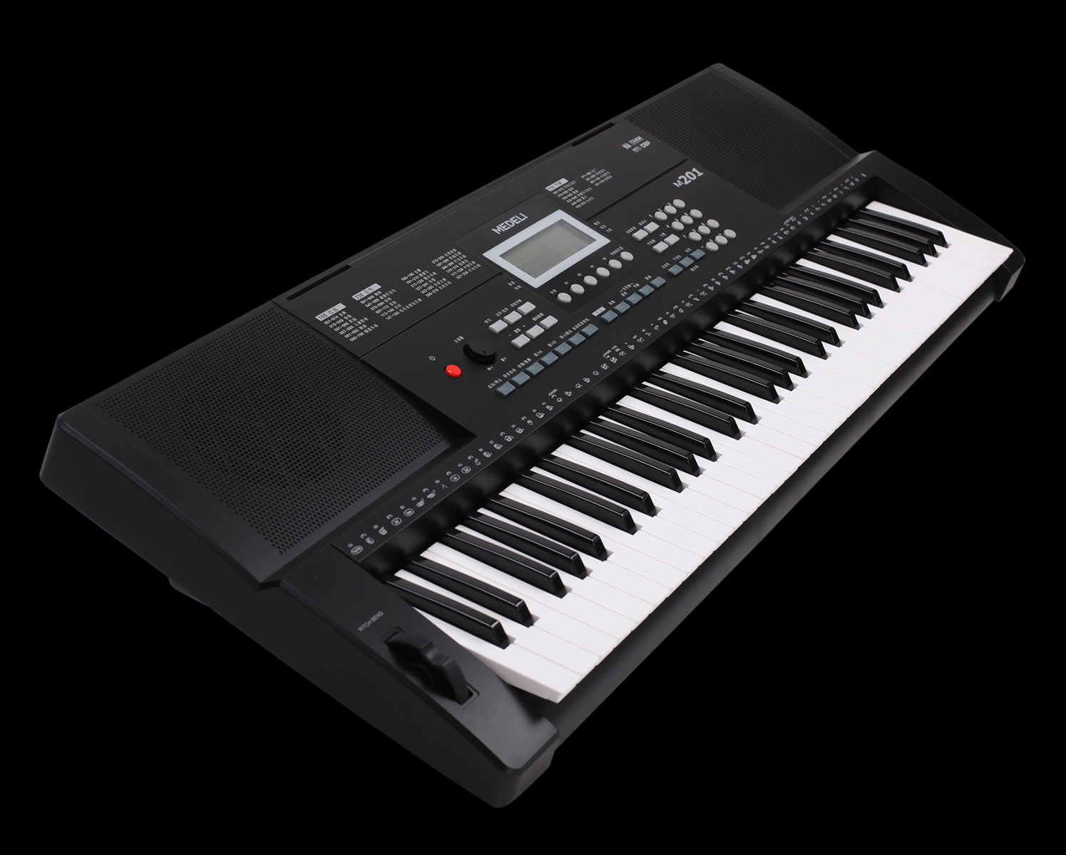 美得理m201电子琴 键盘乐器 61键力度感应键 usb lcd显示 和必括