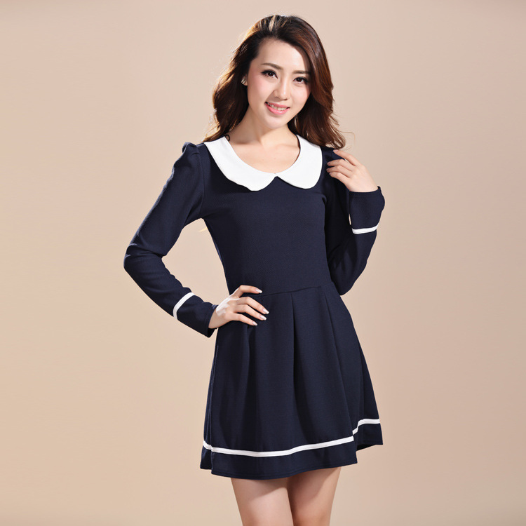 2014<em>春季</em>新款<em>女装</em>韩版大摆连体<em>裙子</em> 百搭娃娃