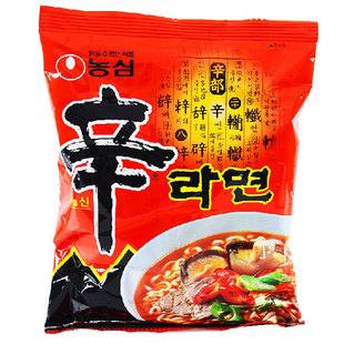 供应【集发地】韩国进口零食品 农心香菇牛肉面 辛拉面120克*30袋