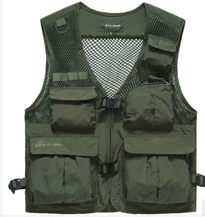 <em>战地吉普马夹</em>户外多兜网眼钓鱼<em>马甲</em>薄款大码摄