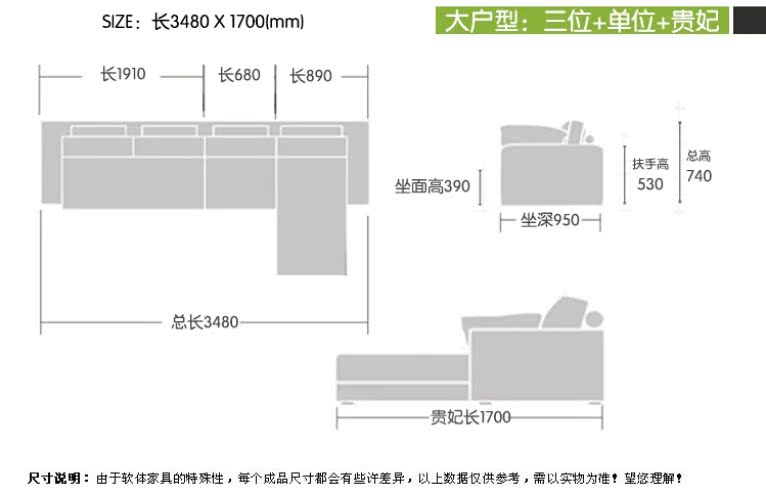 【伙拼】高档棉麻布艺沙发 客厅贵妃组合 现代布艺沙发 保用15年