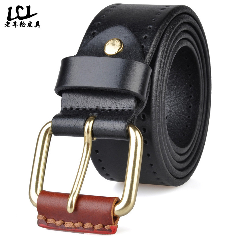 品牌新品 老<em>车轮</em> 男 皮带<em>男士</em> 头层牛皮休闲包扣